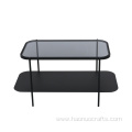 Nordic creative wrought iron double storage table
